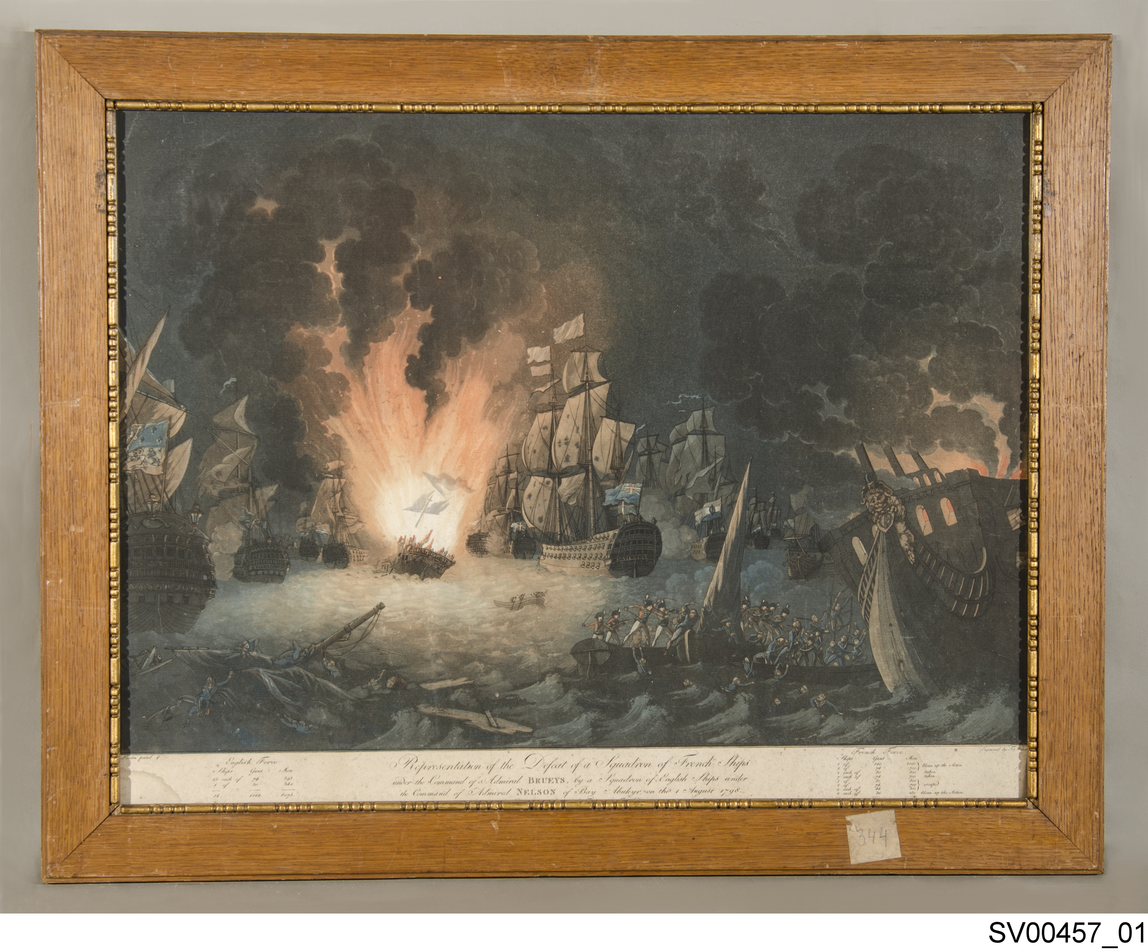 Náhledový obrázek Grafika. Námořní bitva u Abukíru v roce 1798. - 2