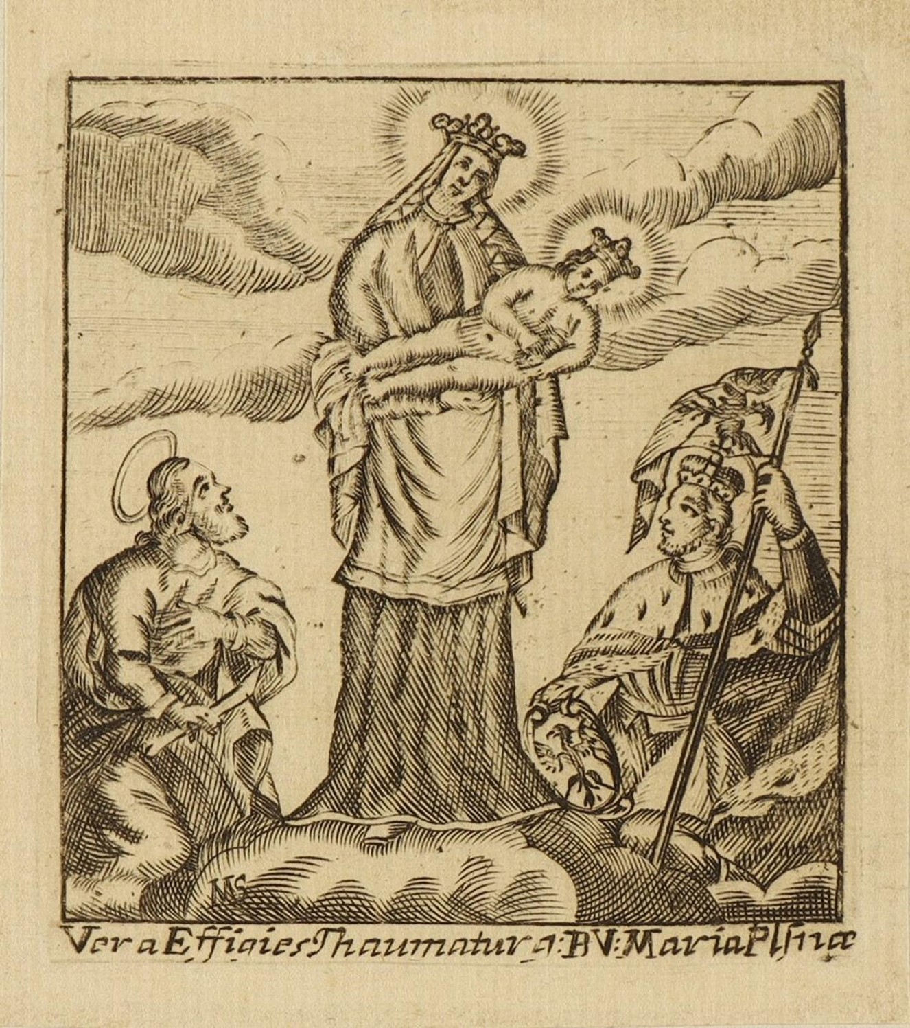 Náhledový obrázek Panna Maria adorovaná sv. Bartolomějem a sv. Václavem - 1