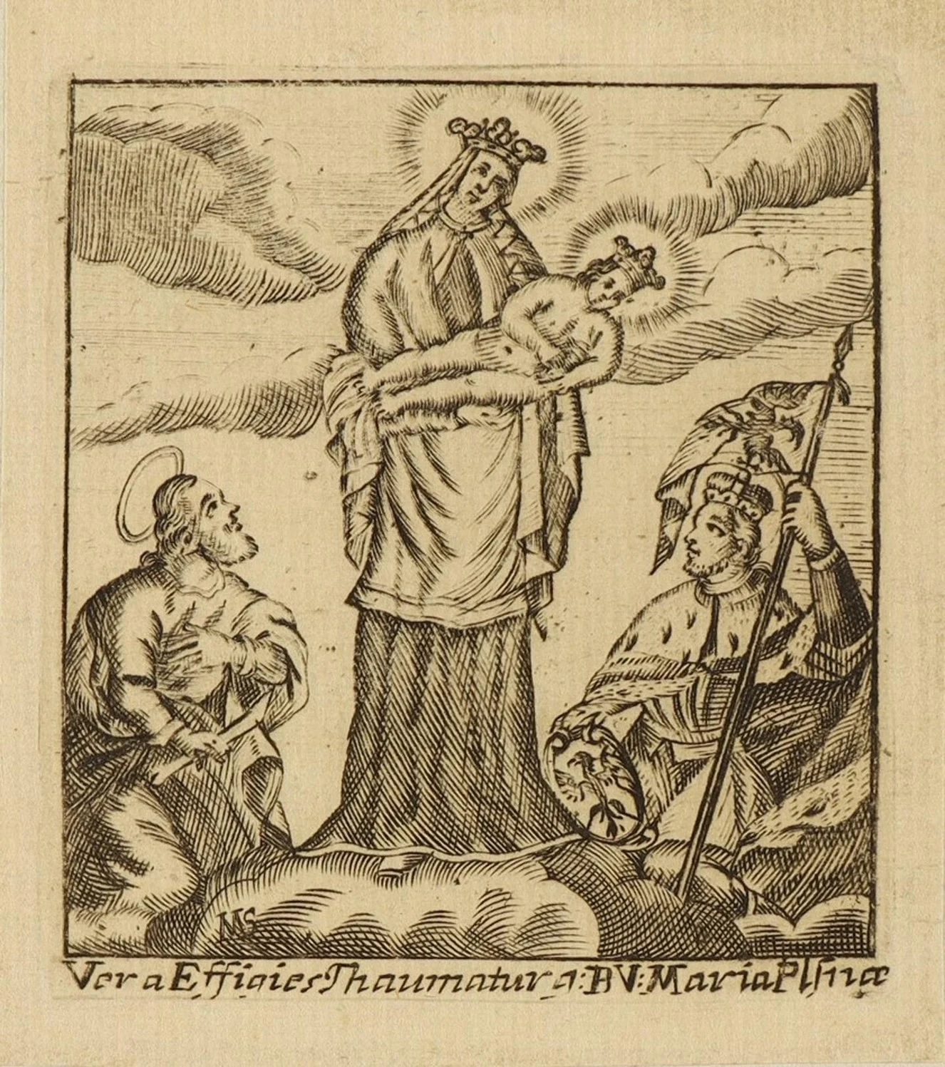 Obrázek Panna Maria adorovaná sv. Bartolomějem a sv. Václavem