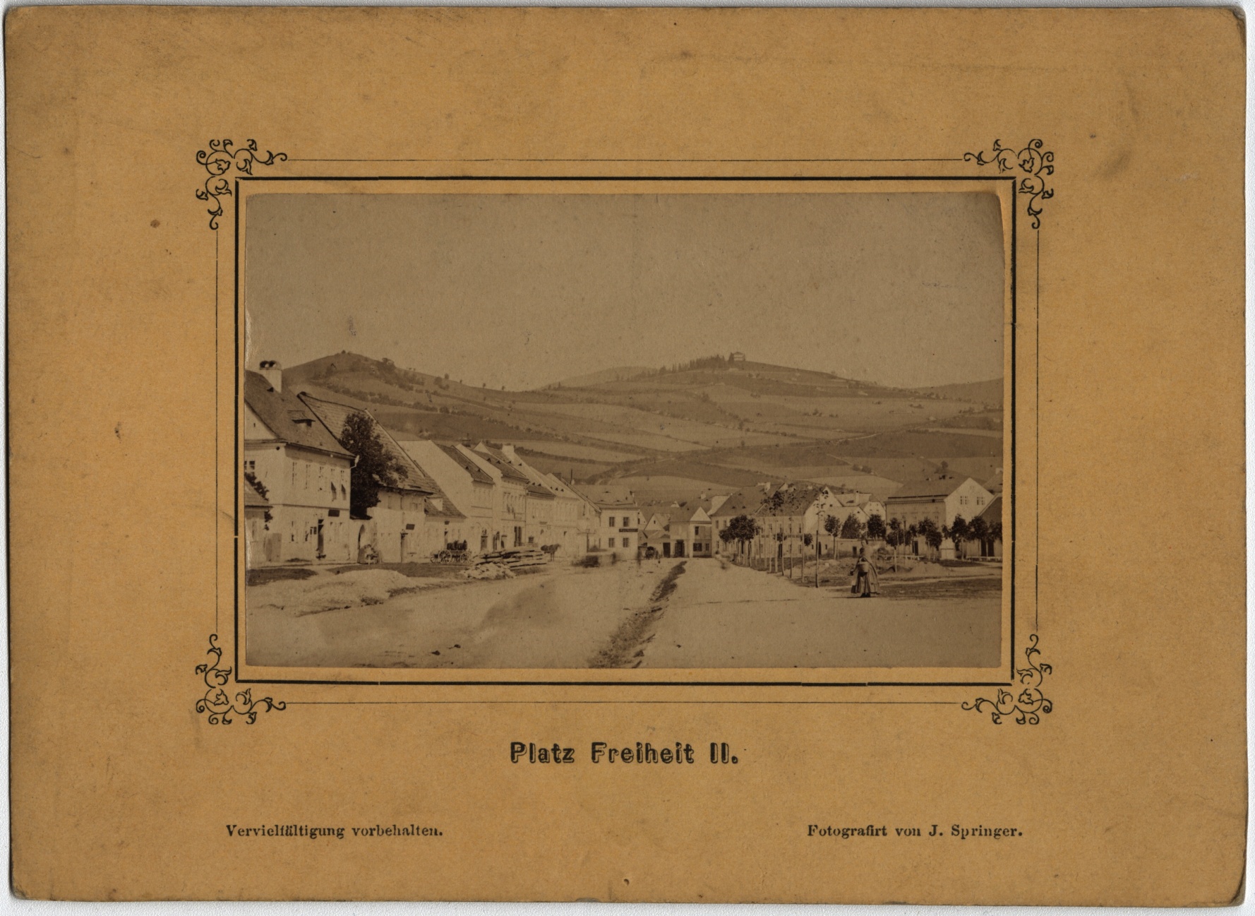 Náhledový obrázek Historická fotografie náměstí Svobody (dříve auf der Freiheit) v Jeseníku - 1