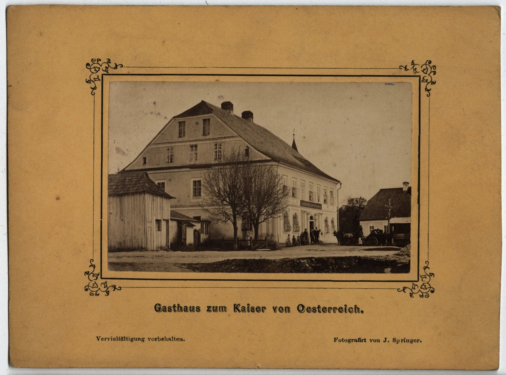 Náhledový obrázek předmětu Historická fotografie hostince Kaiser von Österreich v Jeseníku