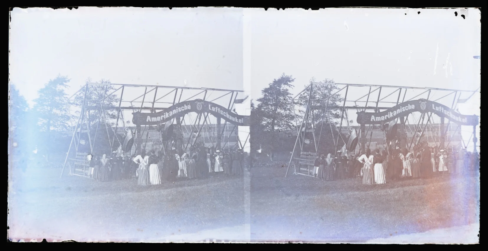 Náhledový obrázek předmětu Skleněný stereonegativ: lunapark v Supíkovicích (1899)