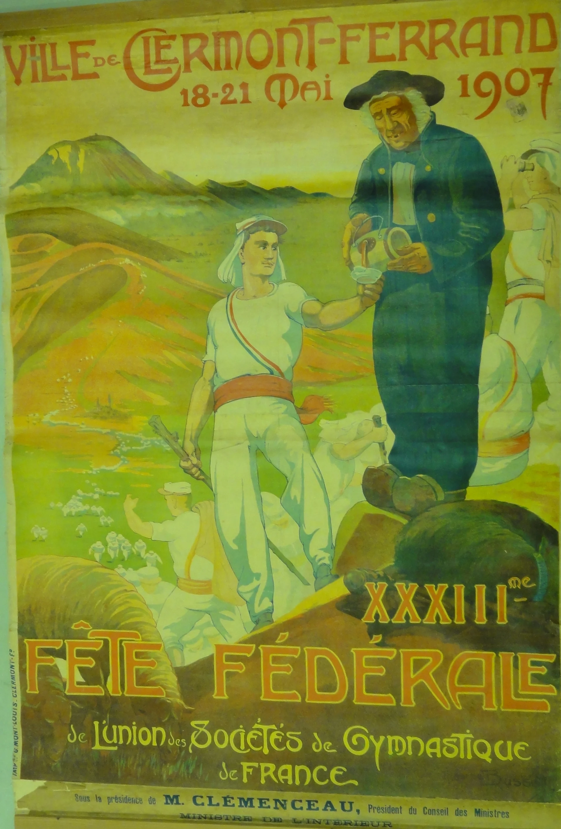Náhledový obrázek předmětu Gymnastické slavnosti. Clermont-Ferrand 1907
