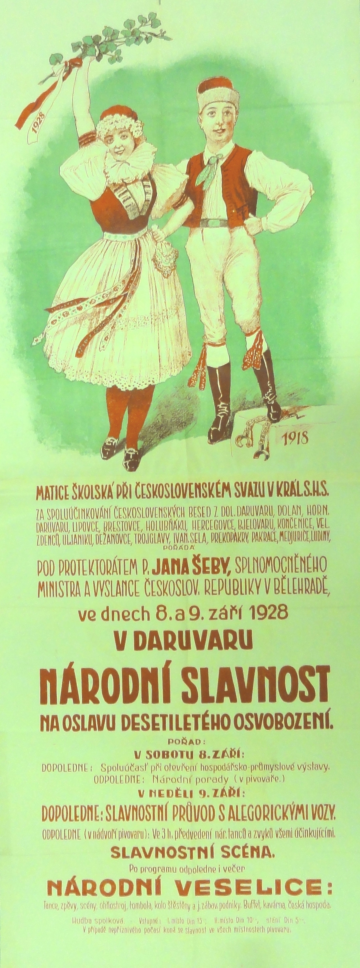 Náhledový obrázek Národní slavnost v Daruvaru na oslavu desetiletého osvobození - 1