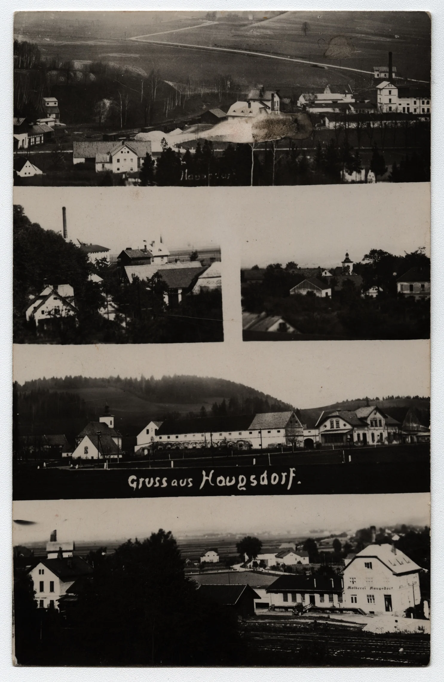 Náhledový obrázek předmětu Osada Hukovice na historické pohlednici