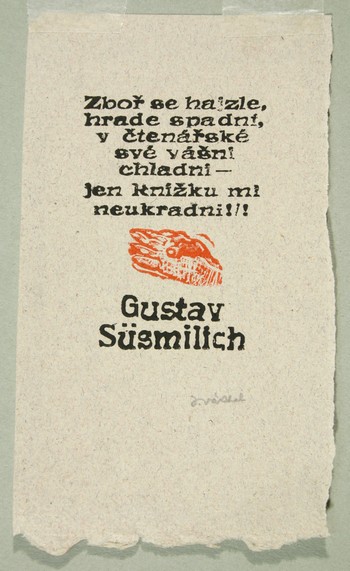 Náhledový obrázek Exlibris Gustava Süsmiltcha - 1