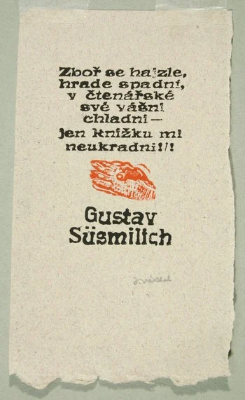 Náhledový obrázek předmětu Exlibris Gustava Süsmiltcha