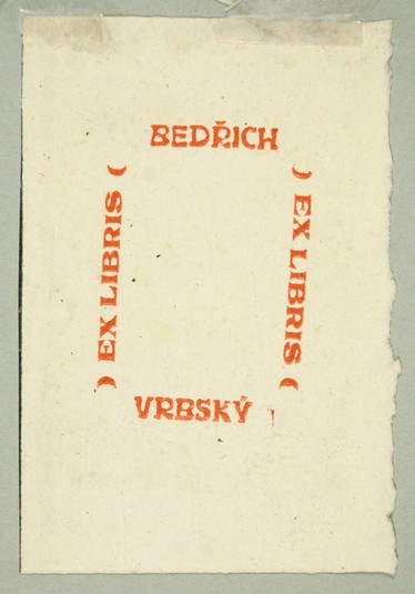 Náhledový obrázek Exlibris Bedřicha Vrbského - 1