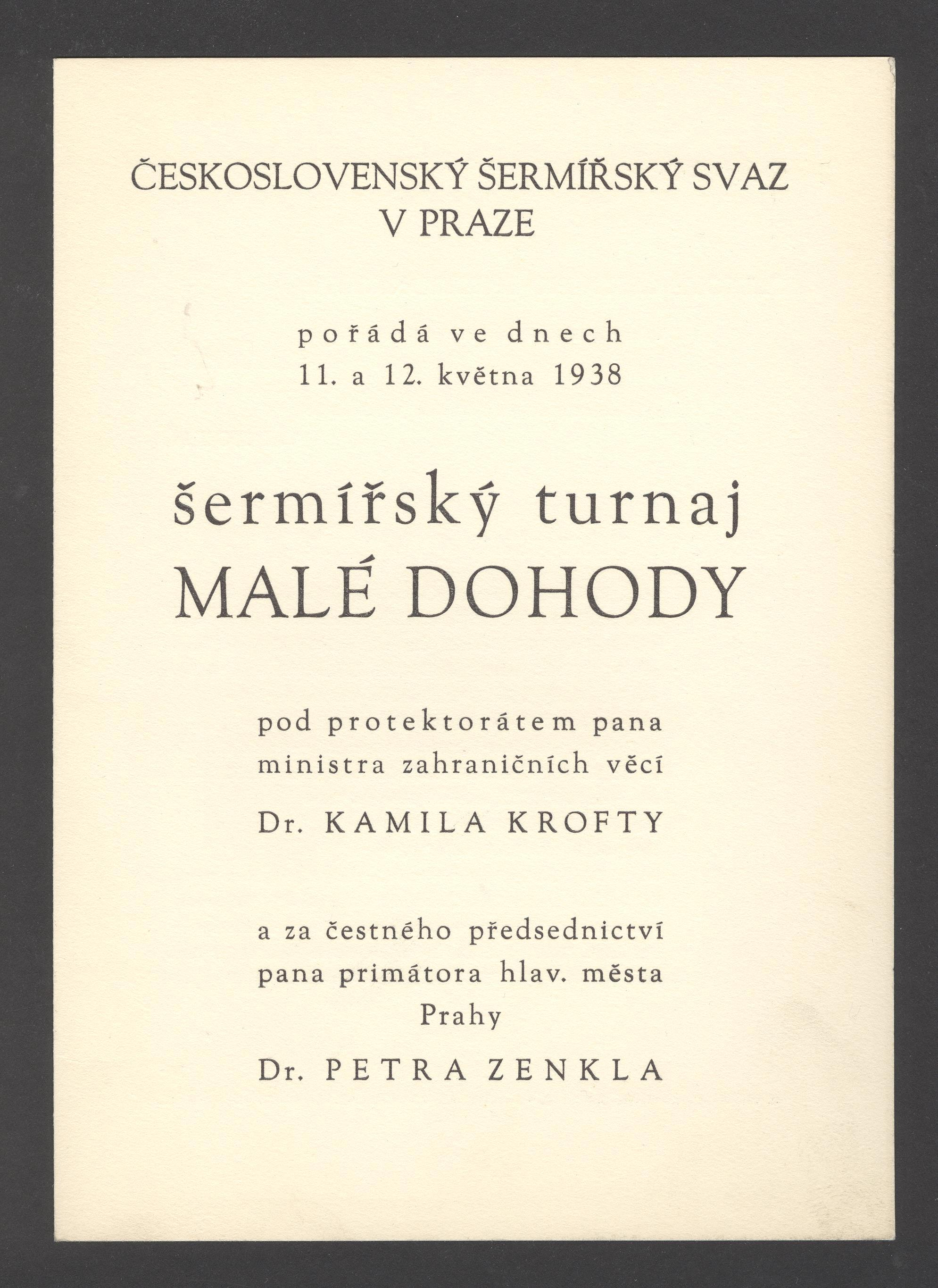 Náhledový obrázek Šermířský turnaj Malé dohody - 1