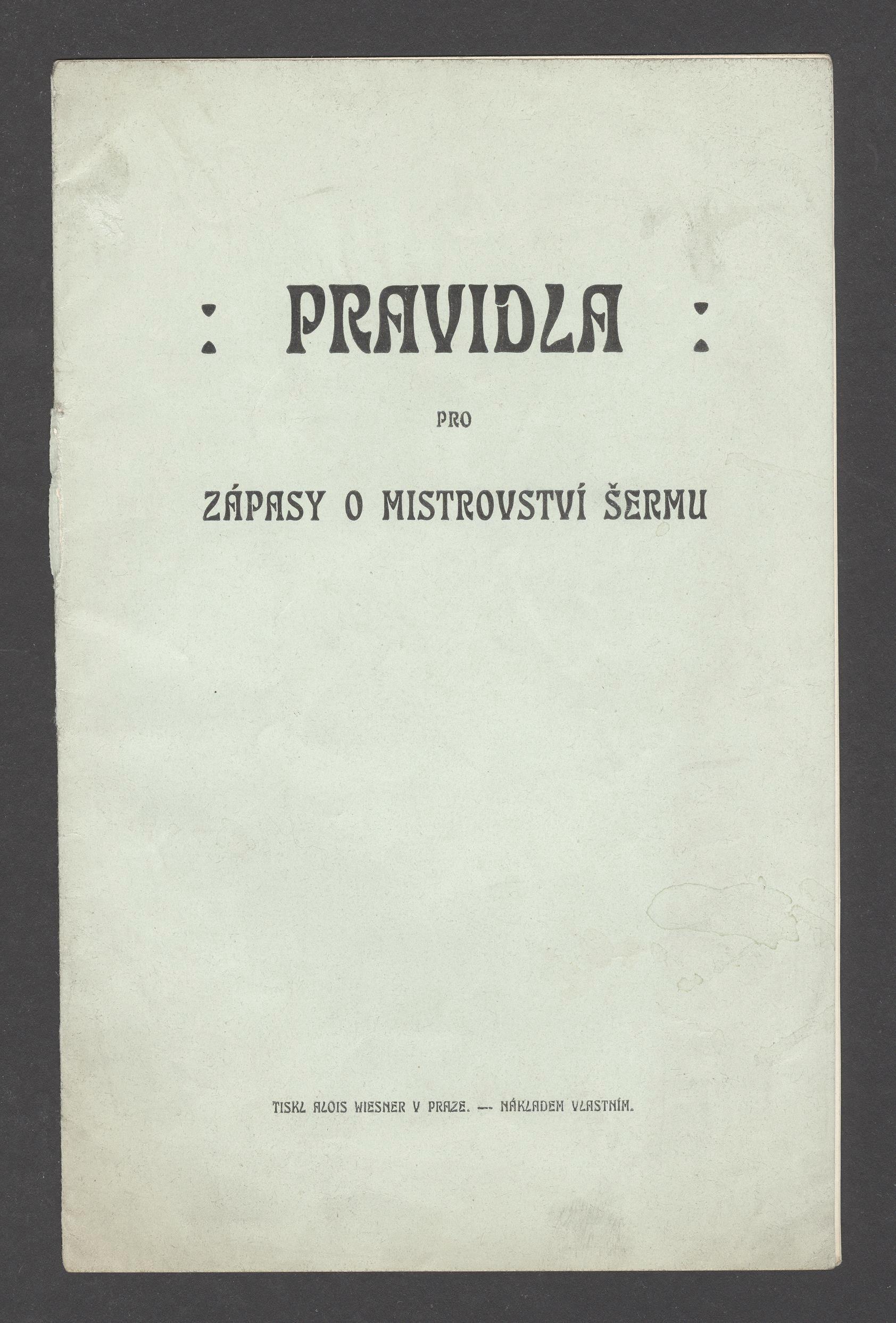 Náhledový obrázek Pravidla pro zápasy o mistrovství šermu - 1