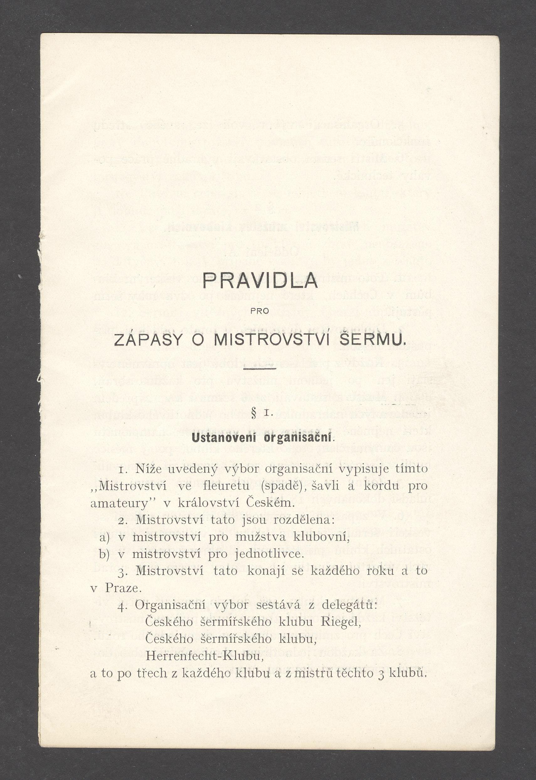 Náhledový obrázek Pravidla pro zápasy o mistrovství šermu - 3