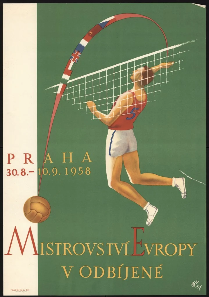 Náhledový obrázek předmětu Mistrovství Evropy v odbíjené. Praha 1958