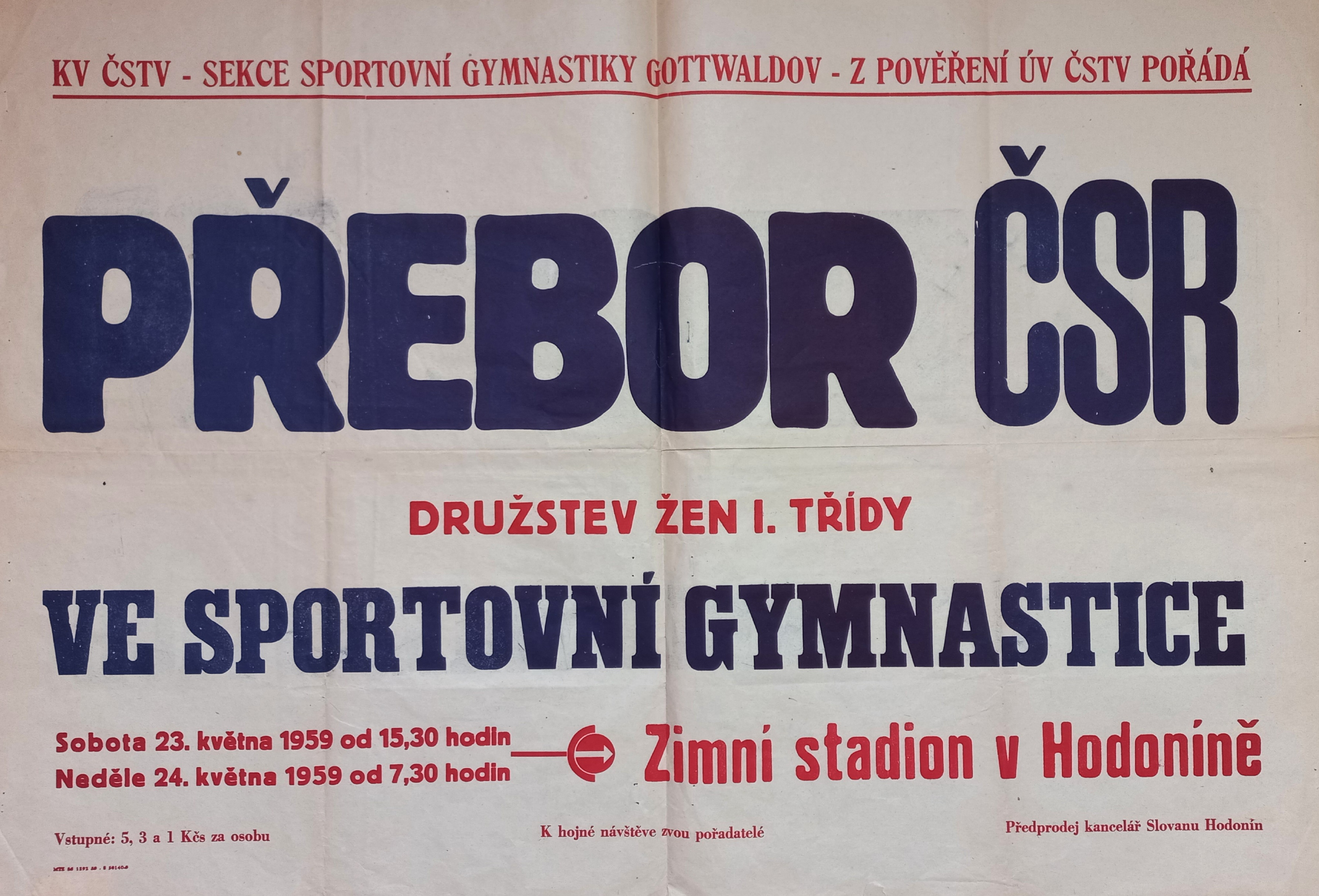 Náhledový obrázek Přebor ČSR družstev žen ve sportovní gymnastice - 1