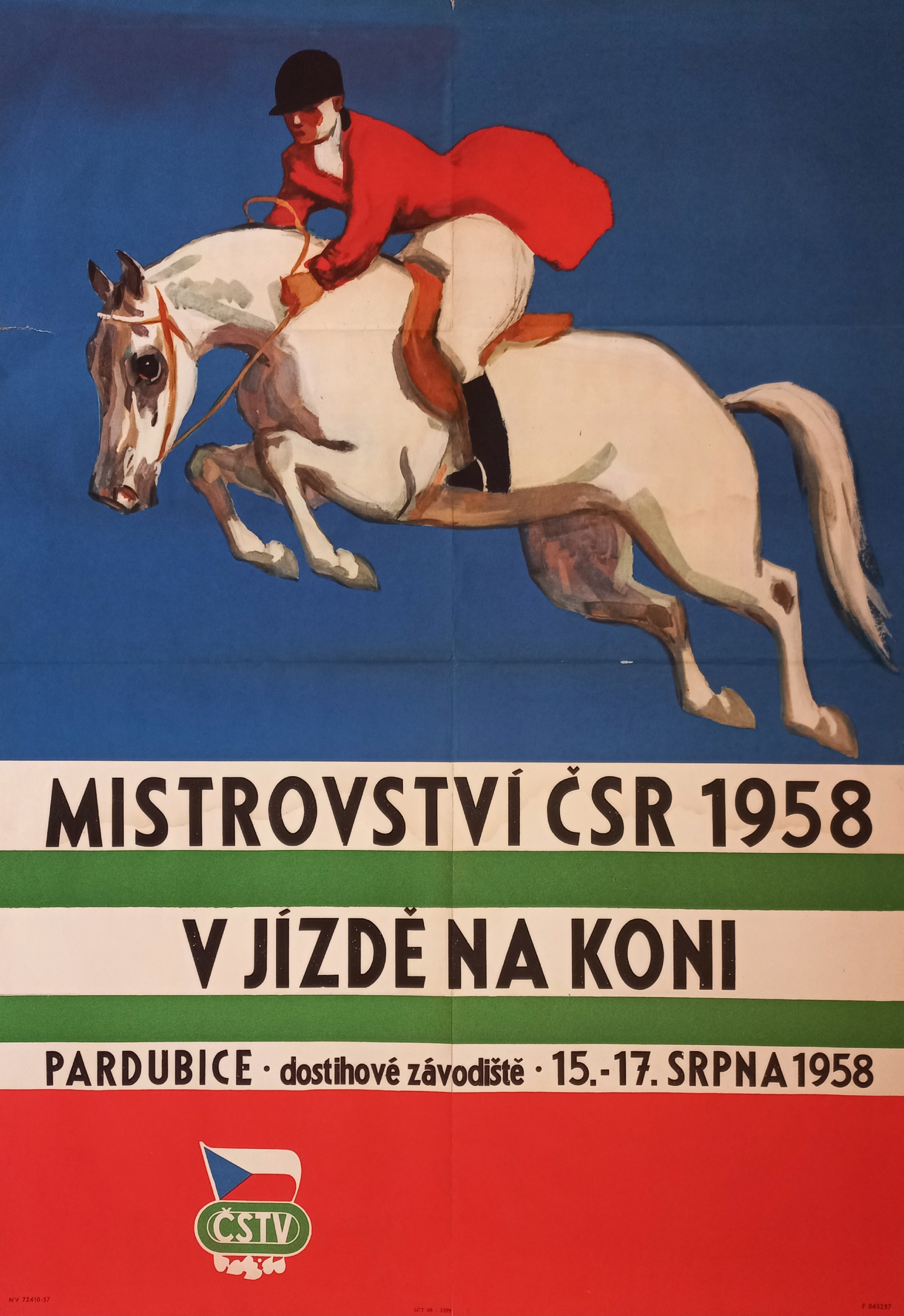 Náhledový obrázek Mistrovství ČSR v jízdě na koni. Pardubice 1958 - 1