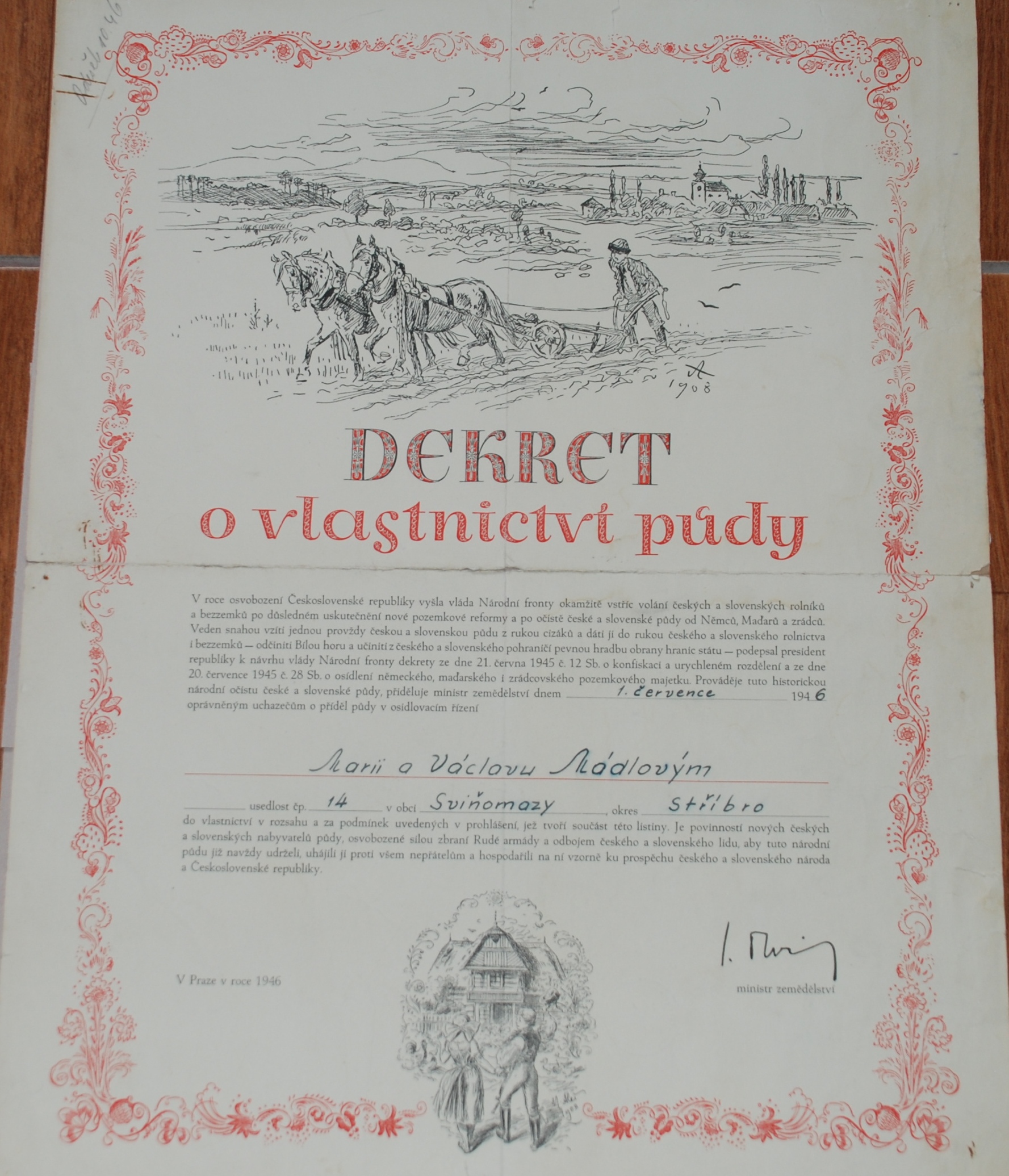 Náhledový obrázek Dekret o vlastnictví půdy - 1