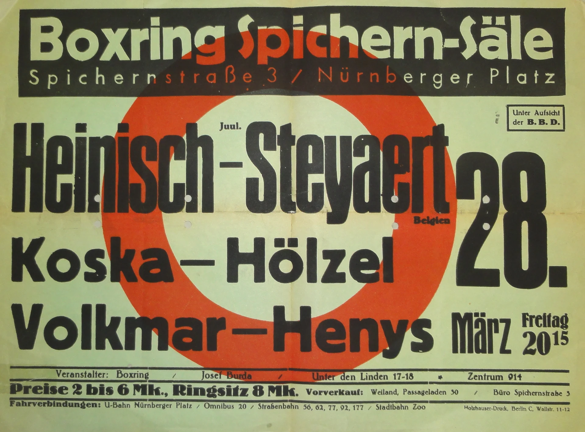 Náhledový obrázek předmětu Boxring Spichern Säle