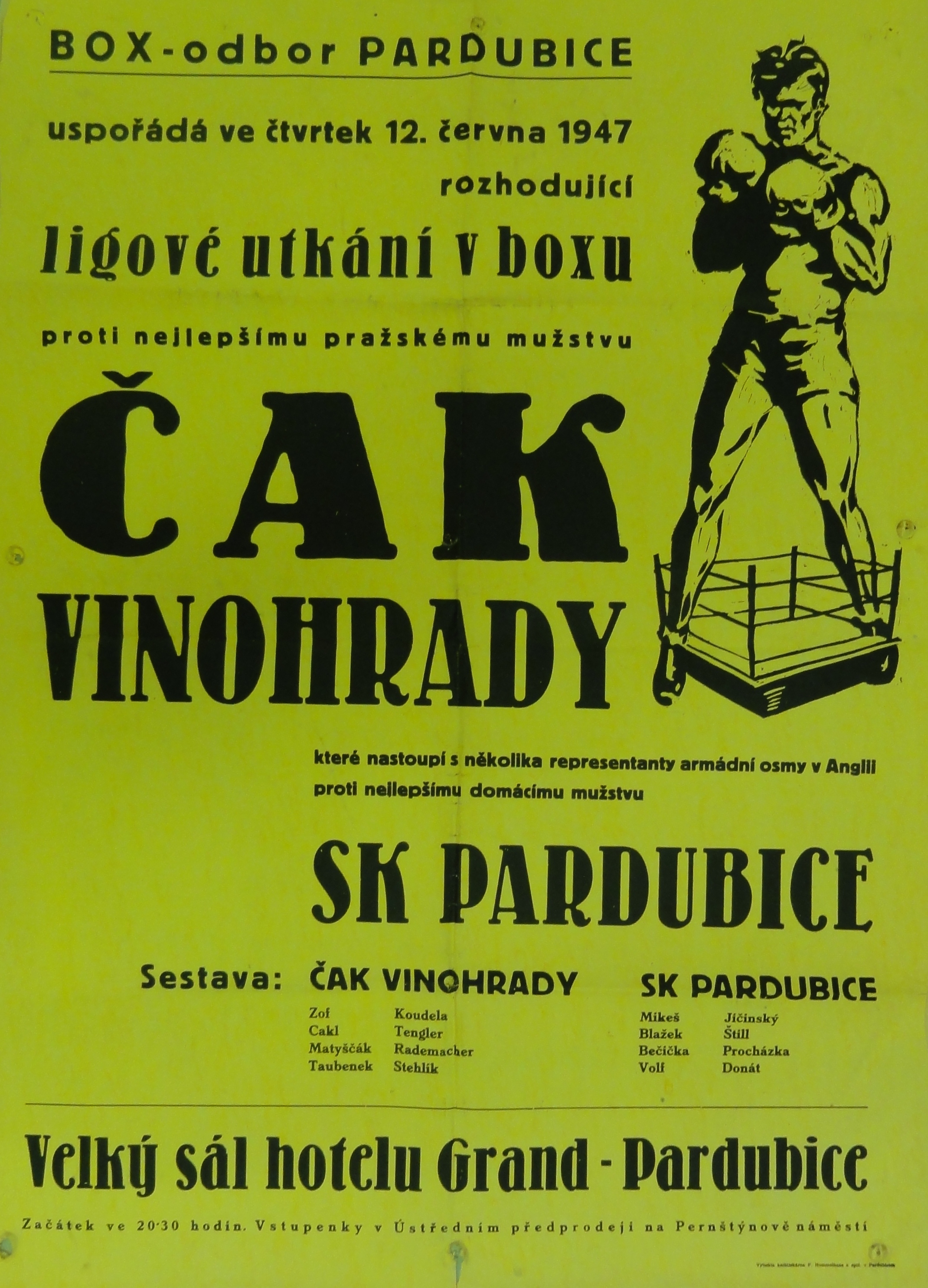 Náhledový obrázek Boxerské ligové utkání. ČAK Vinohrady - SK Pardubice - 1