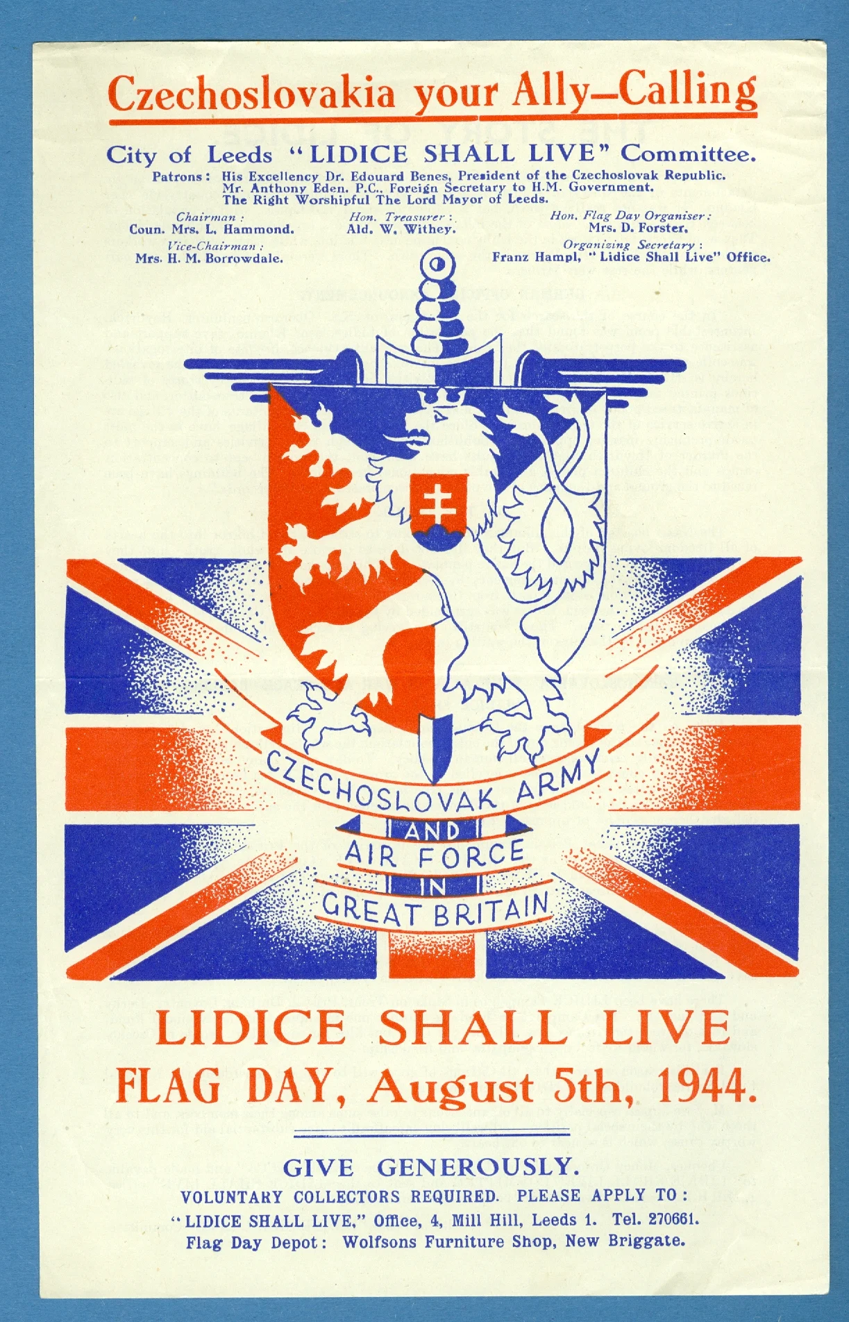 Náhledový obrázek předmětu Lidice Shall Live. Flag Day