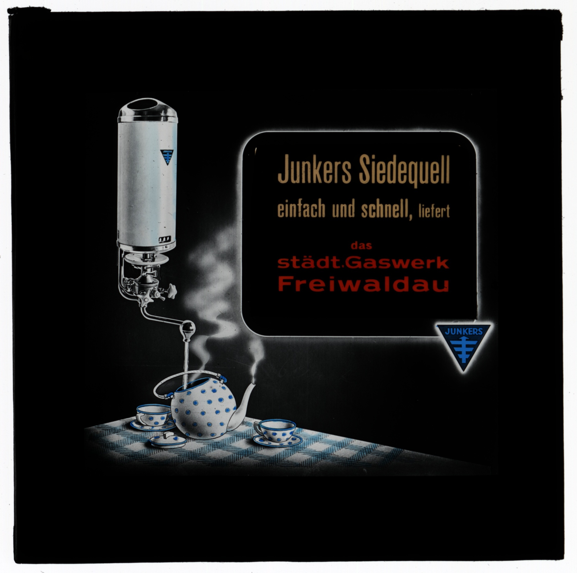 Náhledový obrázek Kinoreklama firmy Junkers (diapozitiv) - 2