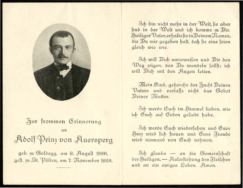 Náhledový obrázek Zbožná vzpomínka - Auersperg, Adolf Prinz von - 3