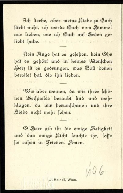 Náhledový obrázek předmětu Zbožná vzpomínka - Auersperg, Ernestine Prinzessin