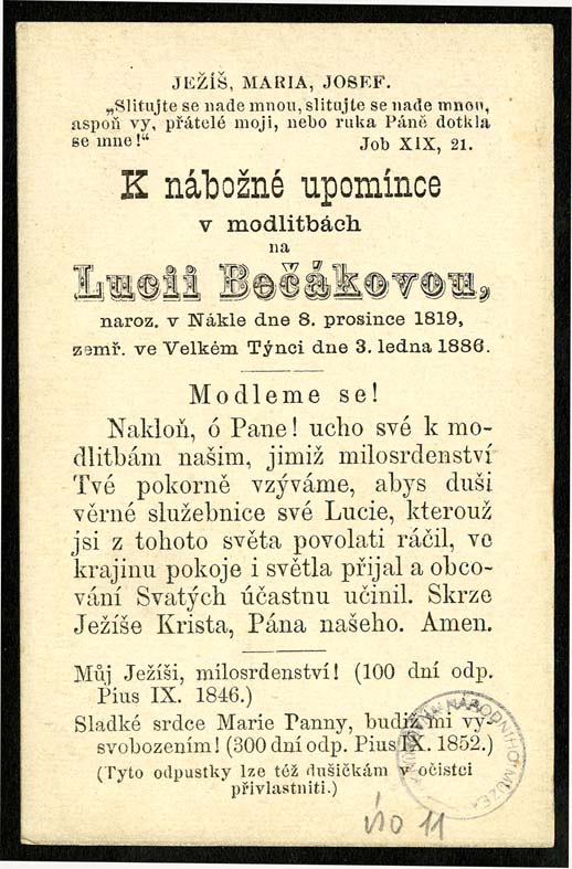 Náhledový obrázek Zbožná vzpomínka - Bečáková, Lucie - 2