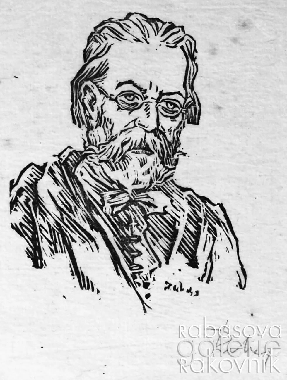 Obrázek Rabas Václav, Bedřich Smetana, z cyklu „České hlavy“