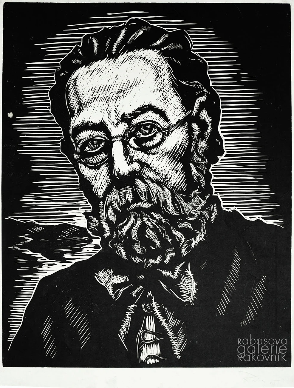 Obrázek Rabas Václav, Bedřich Smetana, z cyklu „České hlavy“