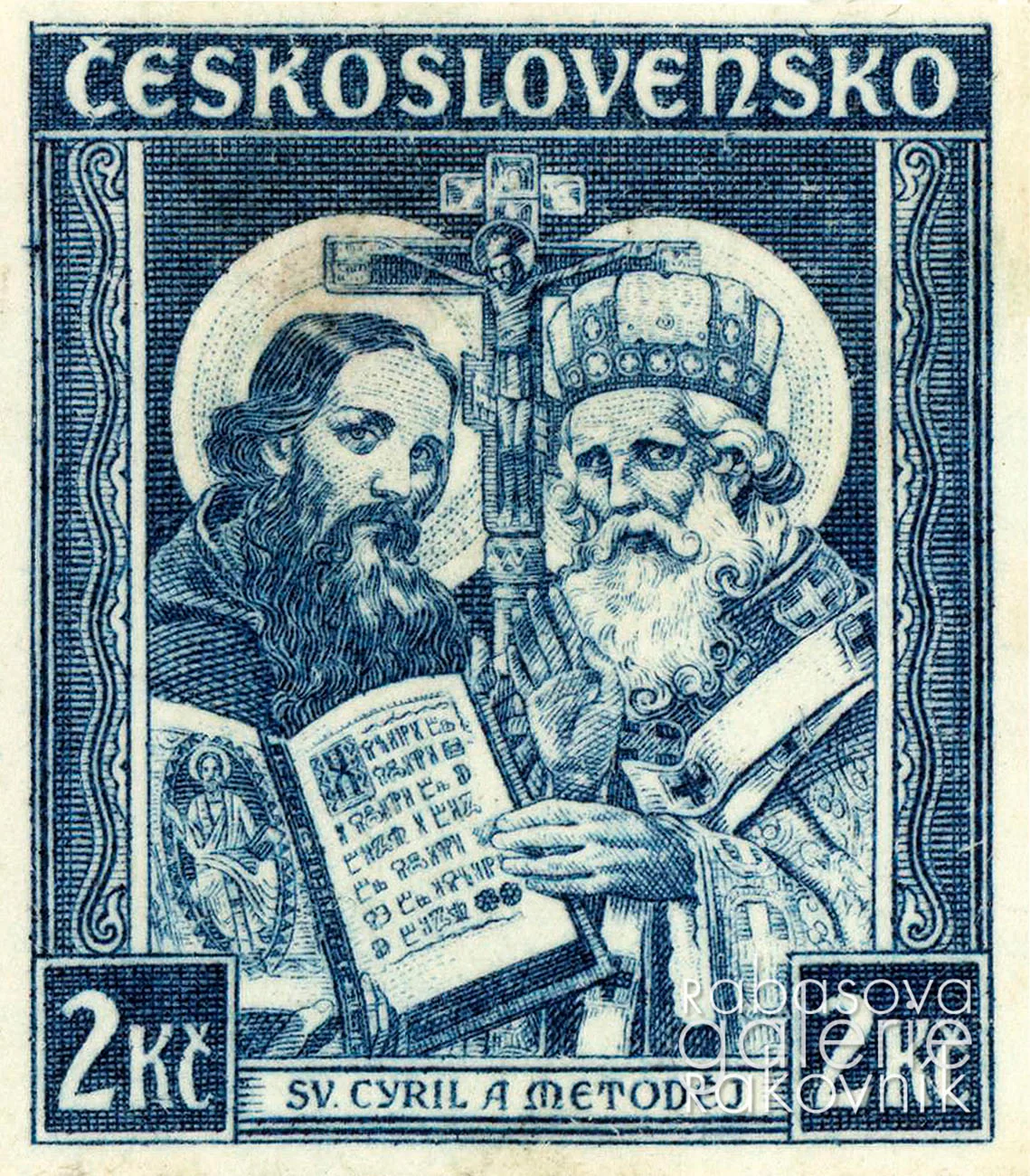 Náhledový obrázek předmětu Heinz Bohumil, pošt. zn. ČSR, 1 Kč, 50 hal., 2 Kč, Cyril a Metoděj, Jan Köhler
