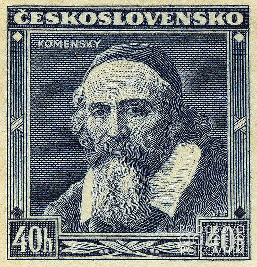 Náhledový obrázek Heinz Bohumil, pošt. zn. ČSR, 40 hal., Komenský, Brožík - 1
