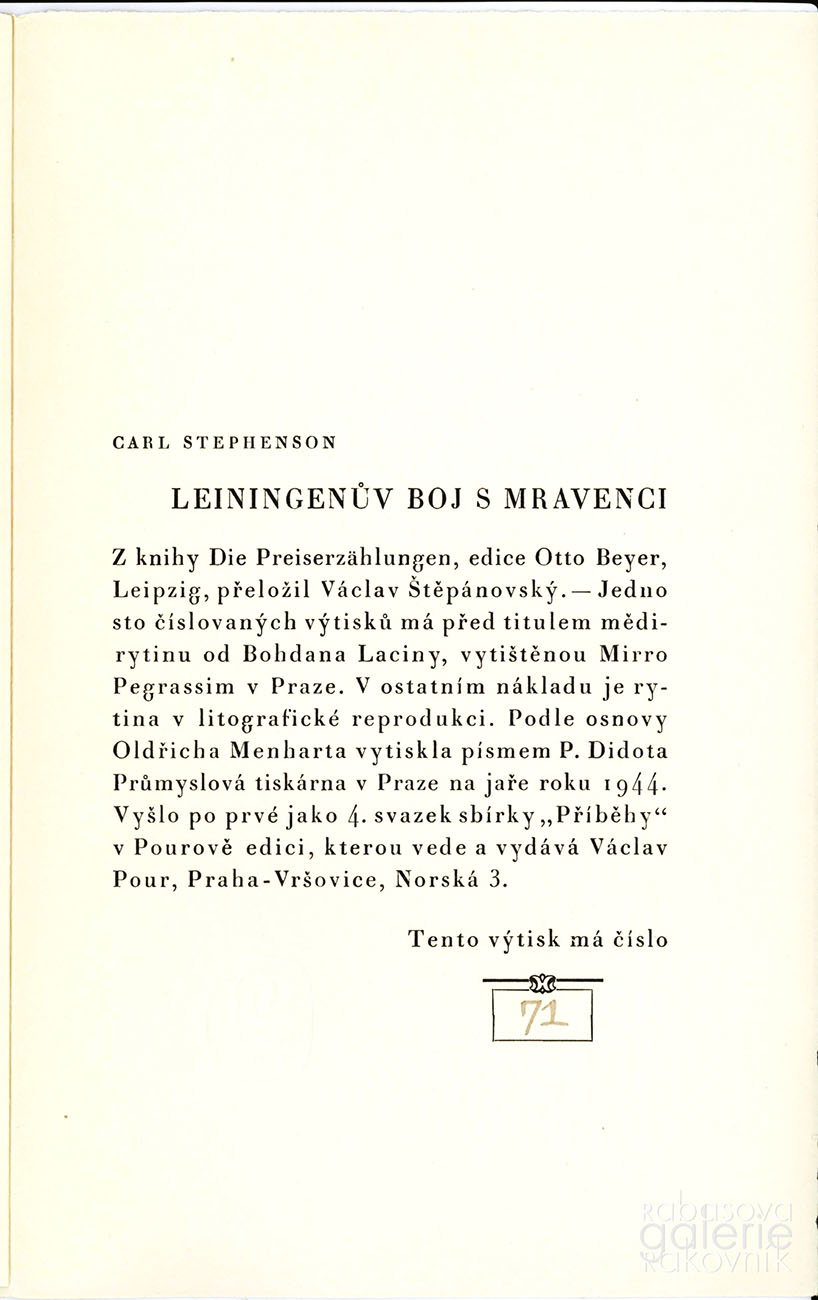 Náhledový obrázek Lacina Bohdan, C. Stephenson - Leiningenův boj s mravenci - 2