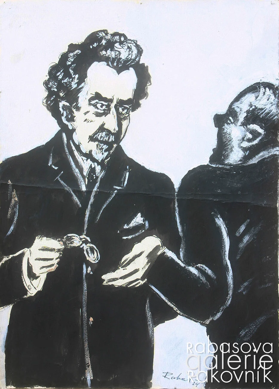 Obrázek Rabas Václav, Karikatura V. V: Štecha a M. Švabinského