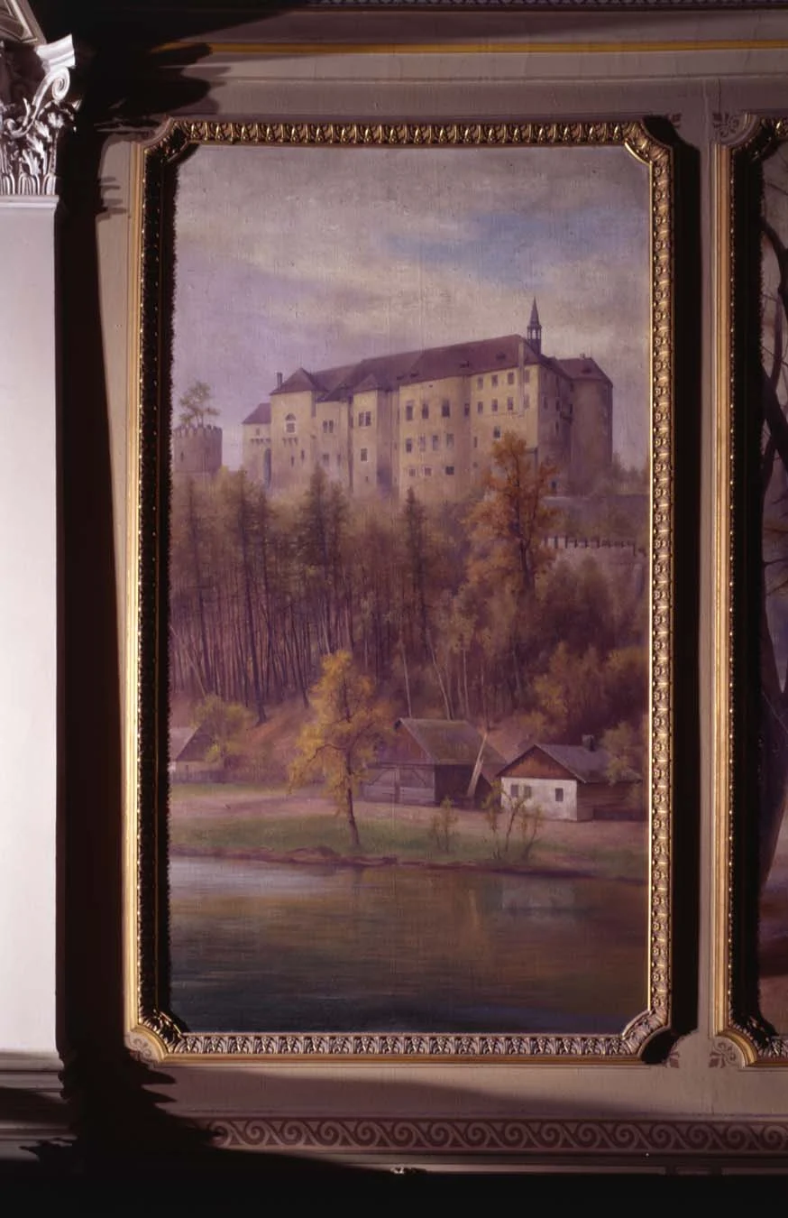 Náhledový obrázek předmětu Šternberk - krajinomalba nad zadním schodištěm