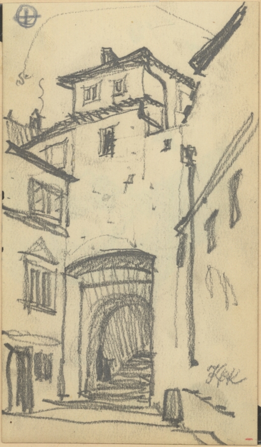 Náhledový obrázek Studijní kresby - Architektura, portrét - 1