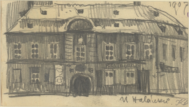 Náhledový obrázek Studijní kresby - Pražská architektura, portrét - 1