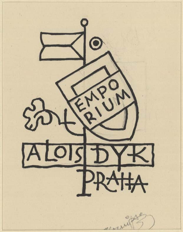 Náhledový obrázek Předloha pro značku nakladatele Aloise Dyka - 1