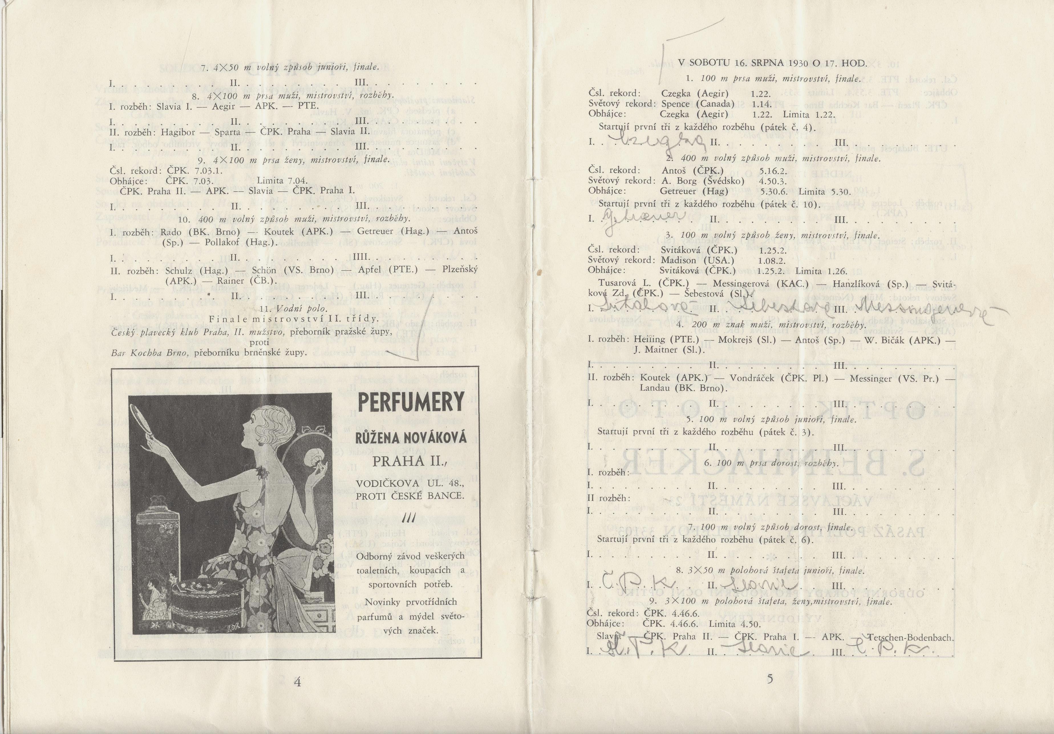 Náhledový obrázek Slavnostní otevření plaveckého stadionu pod Barrandovem a mistrovství Československé republiky v plování pro rok 1930 - 4
