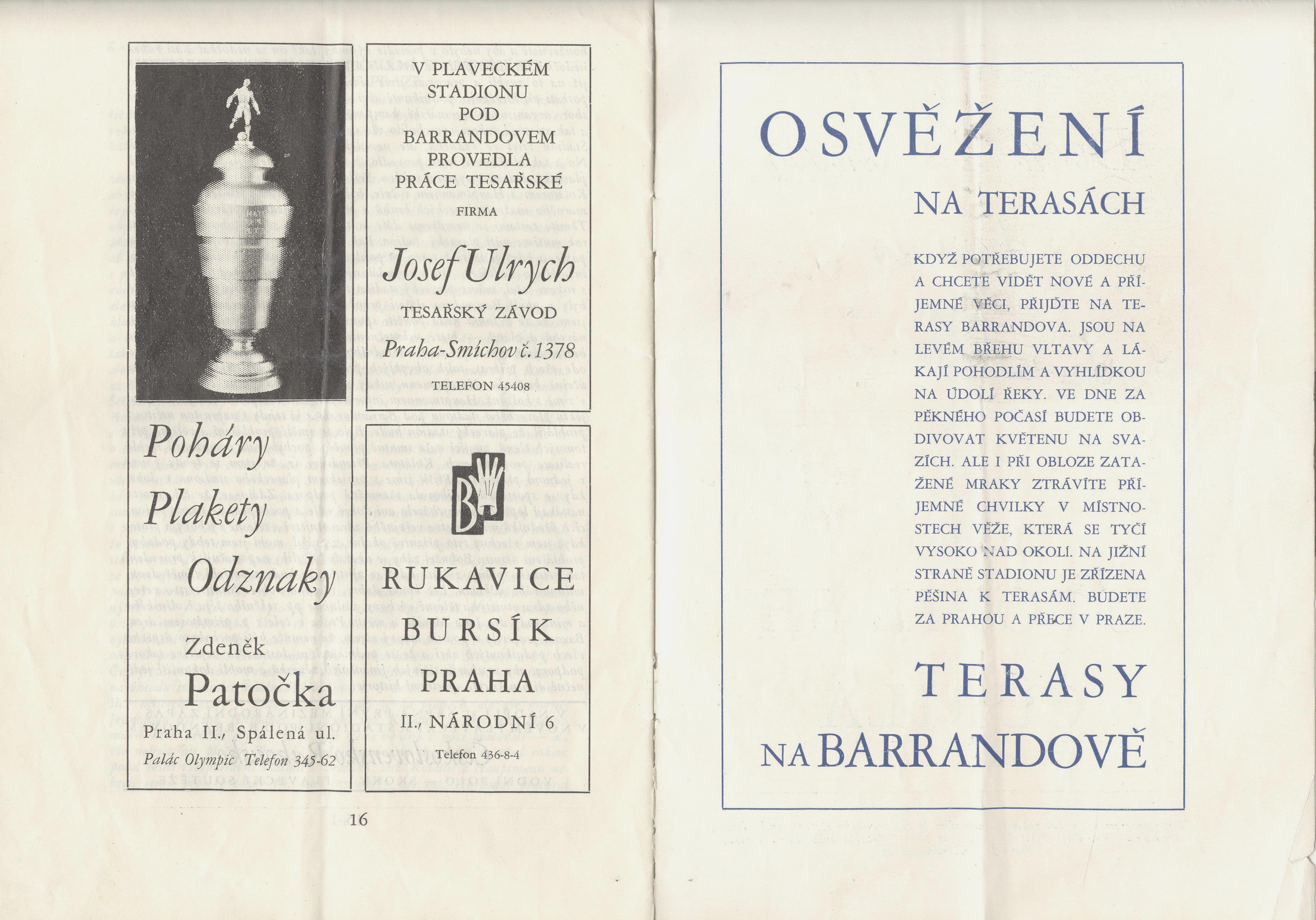 Náhledový obrázek Slavnostní otevření plaveckého stadionu pod Barrandovem a mistrovství Československé republiky v plování pro rok 1930 - 9