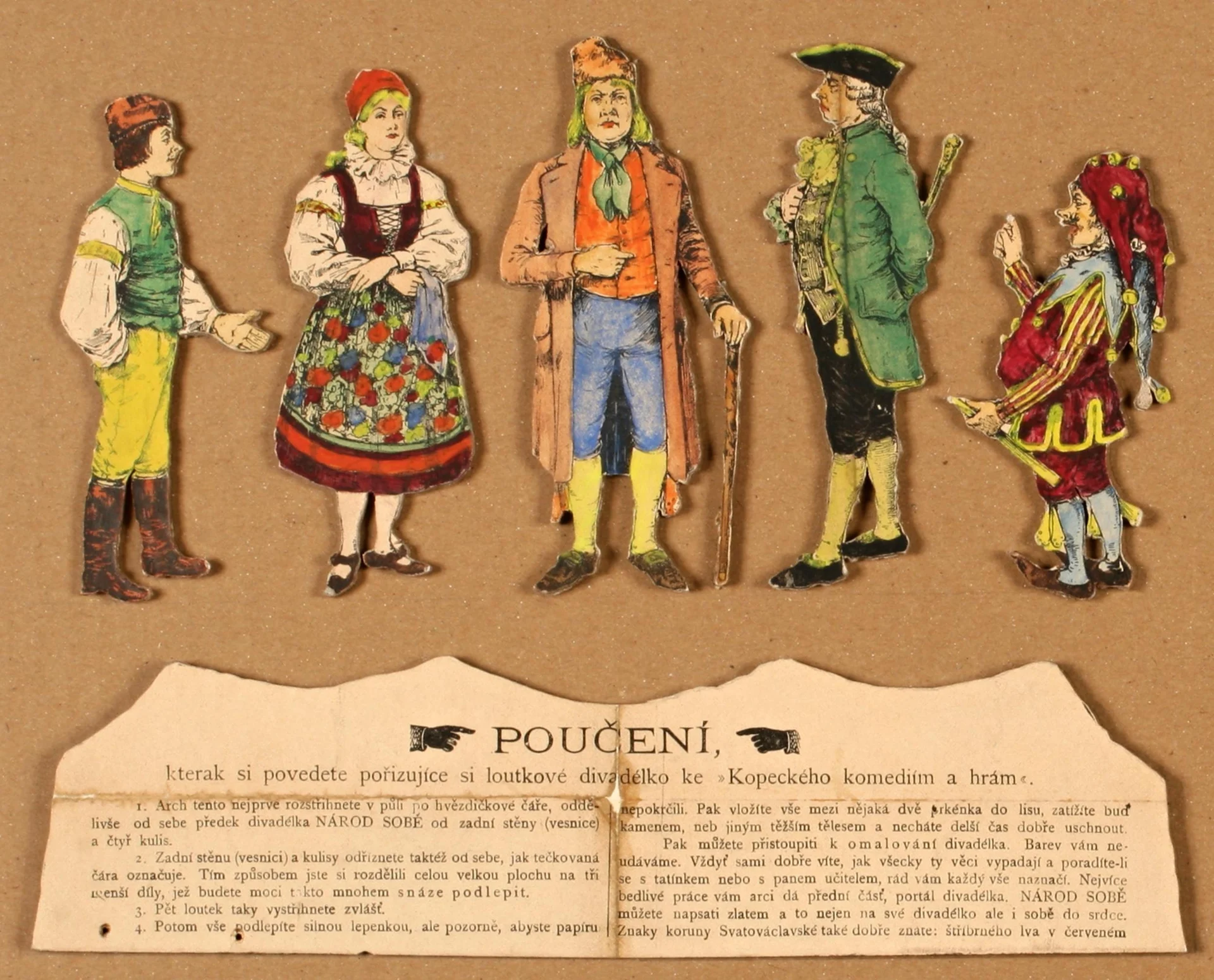 Náhledový obrázek předmětu “Národ sobě” - návod a plošné loutky do hry Pan Franc ze zámku