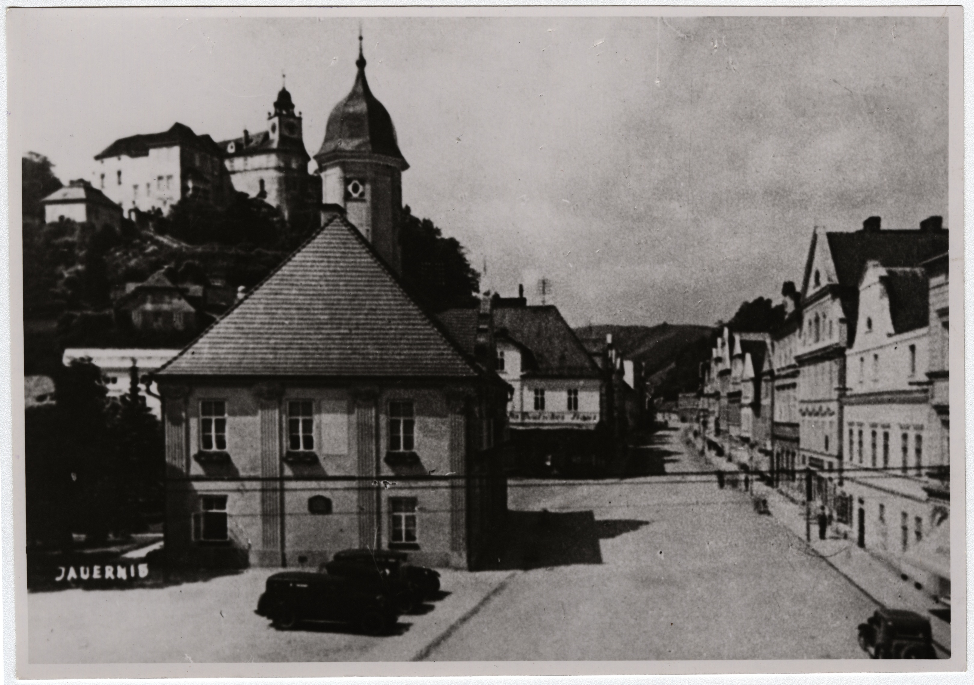 Náhledový obrázek Město Javorník na historické pohlednici (1935) - 1