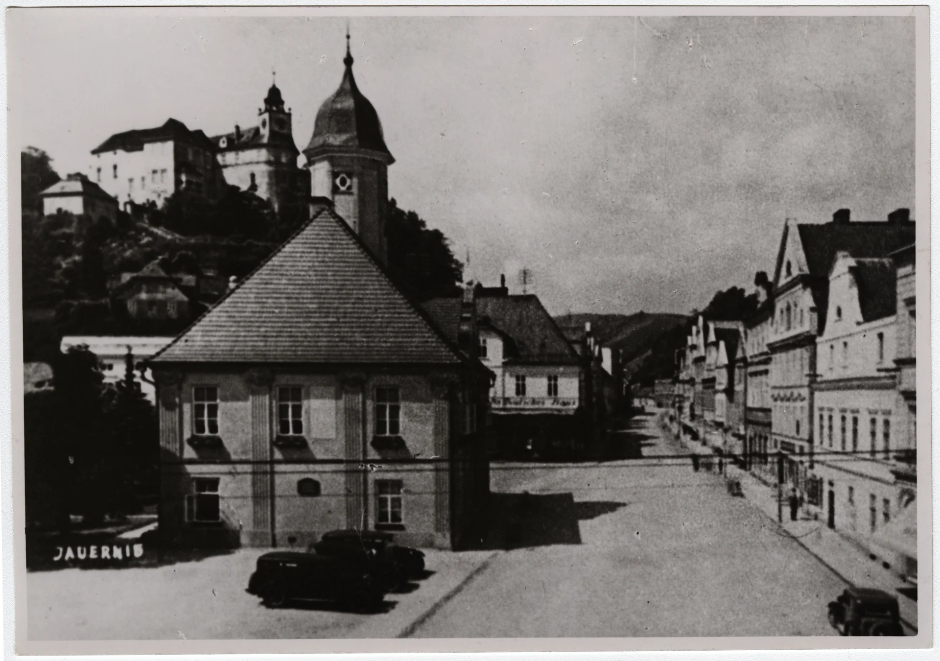 Náhledový obrázek předmětu Město Javorník na historické pohlednici (1935)