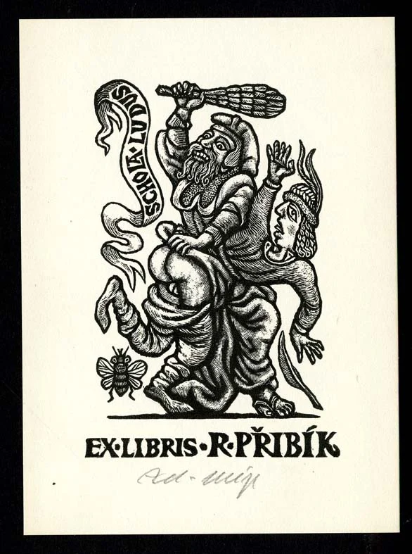 Náhledový obrázek předmětu Exlibris - Muž trestající mladíka