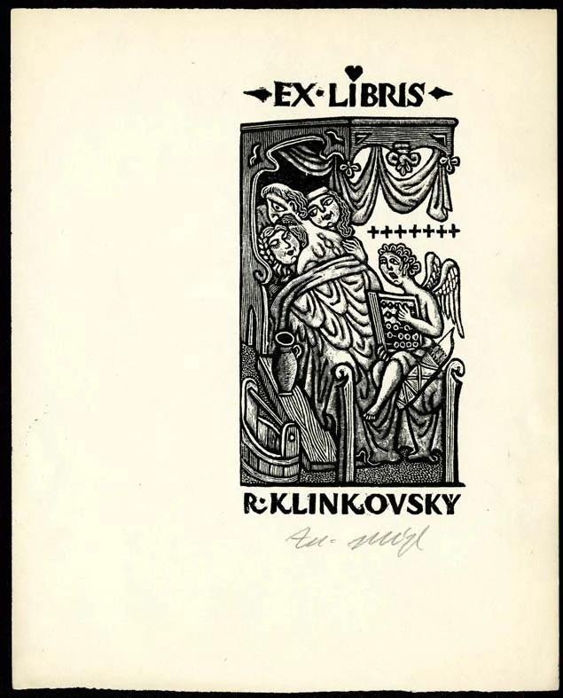 Náhledový obrázek předmětu Exlibris - Milostný motiv