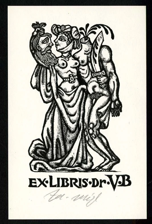 Náhledový obrázek předmětu Exlibris - Žena s mečem