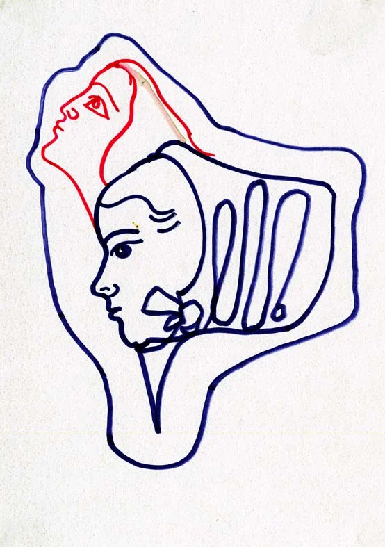 Náhledový obrázek předmětu Dvě stylizované hlavy
