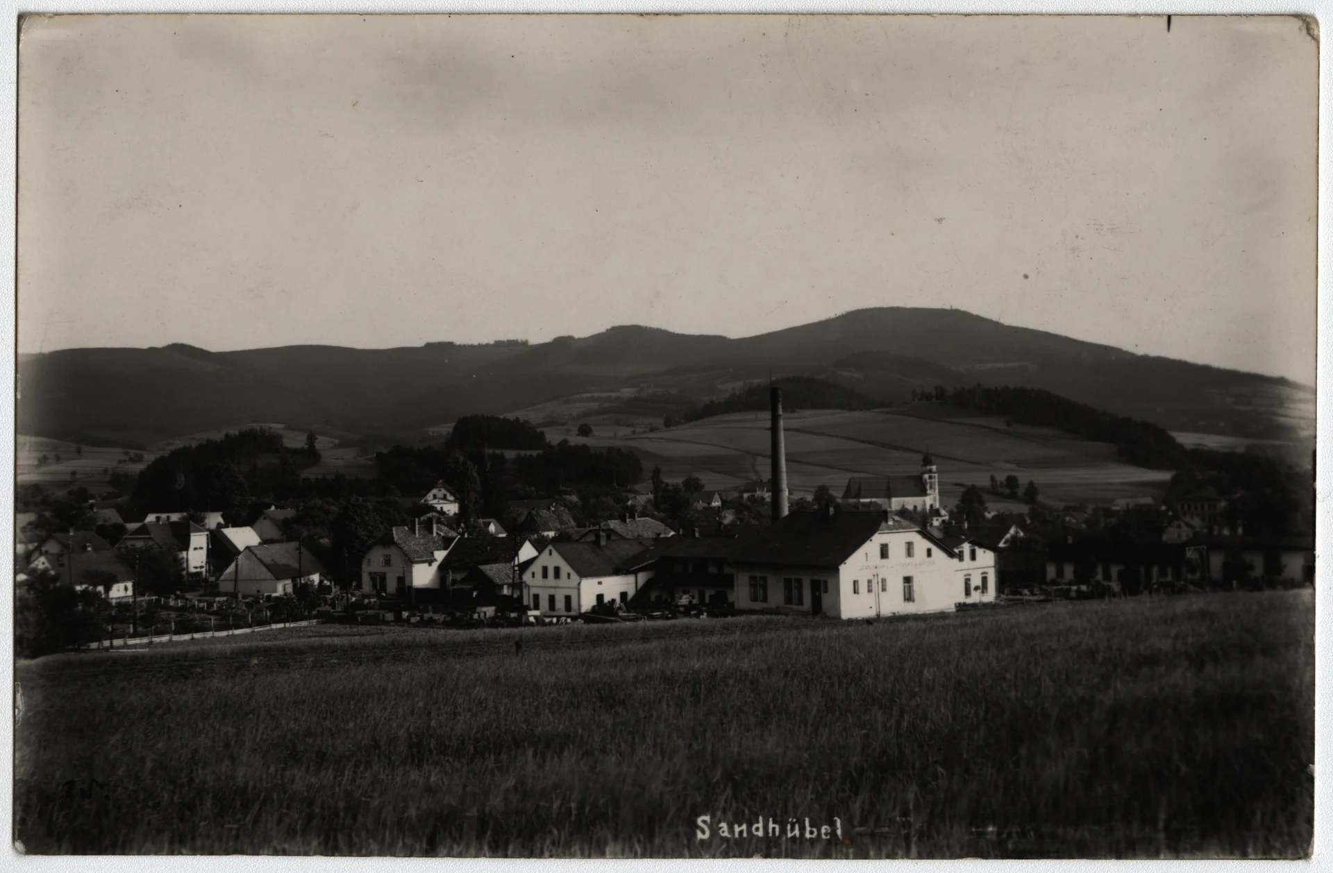 Náhledový obrázek předmětu Obec Písečná na historické pohlednici
