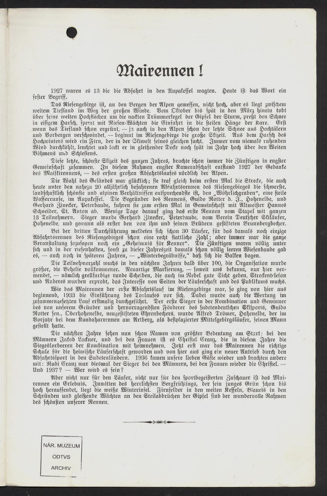 Náhledový obrázek Zehn Jahre. Mai-Skirennen 1927-1937 - 3
