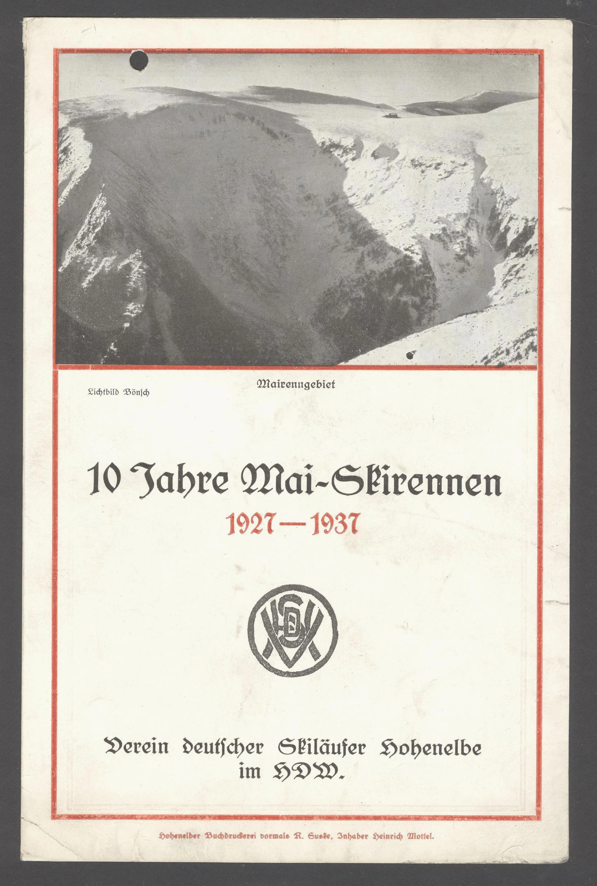 Náhledový obrázek předmětu Zehn Jahre. Mai-Skirennen 1927-1937