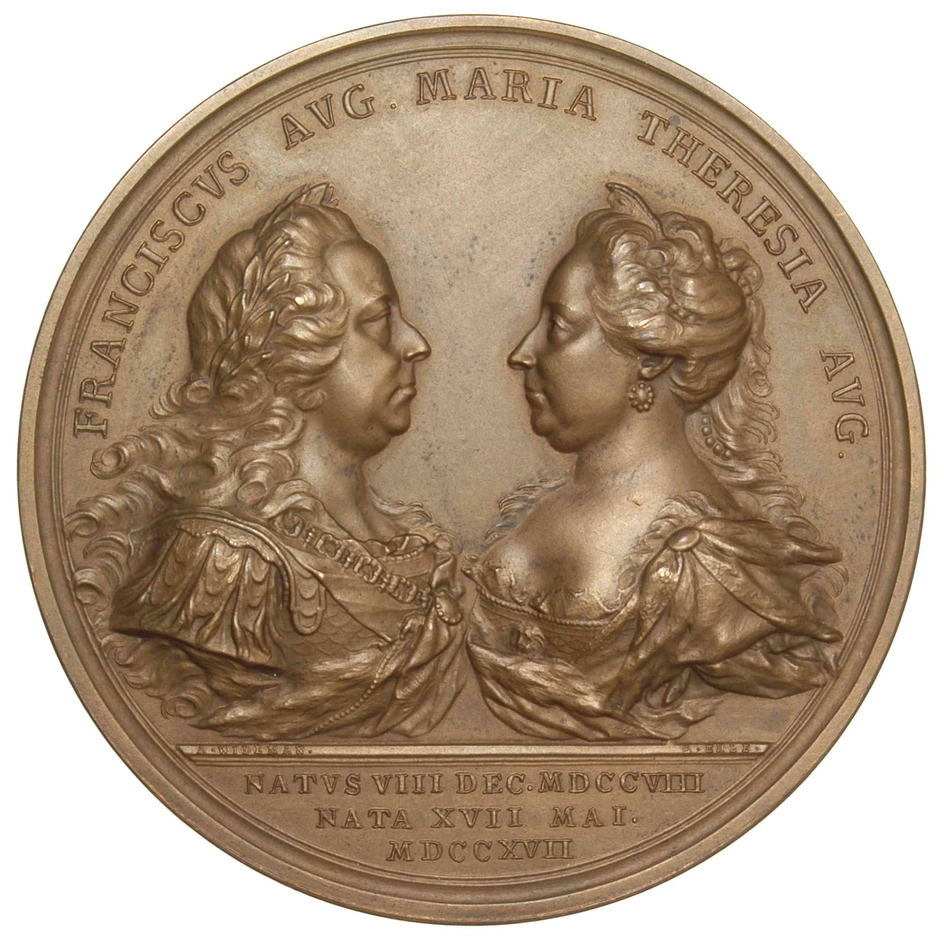 Náhledový obrázek předmětu Rodinná medaile Františka Štěpána a Marie Terezie