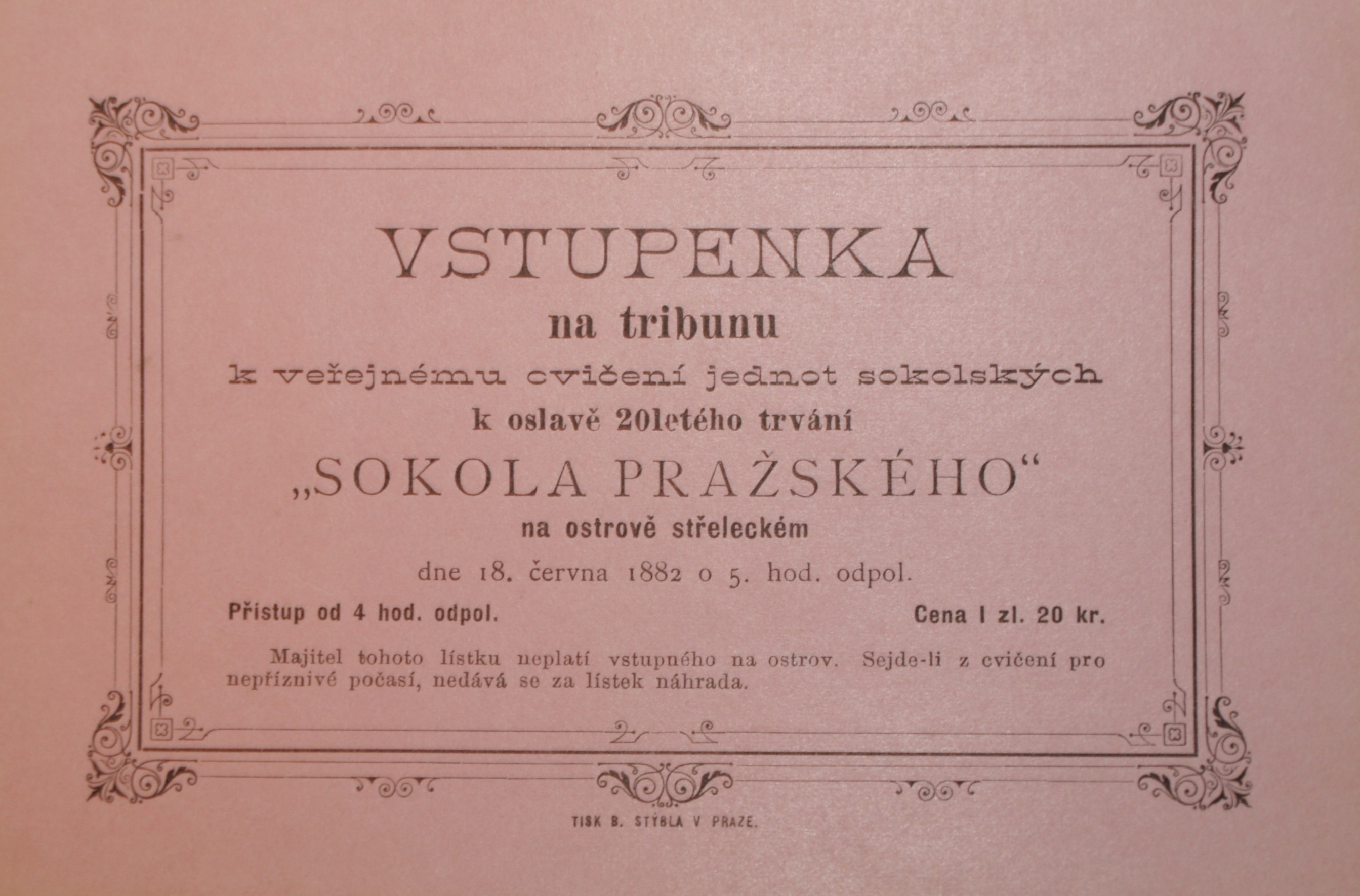 Náhledový obrázek Vstupenka na I. všesokolský slet - 1